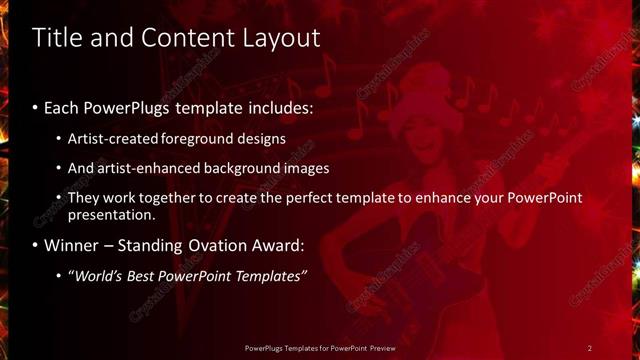 Title and Content presentation slide layout