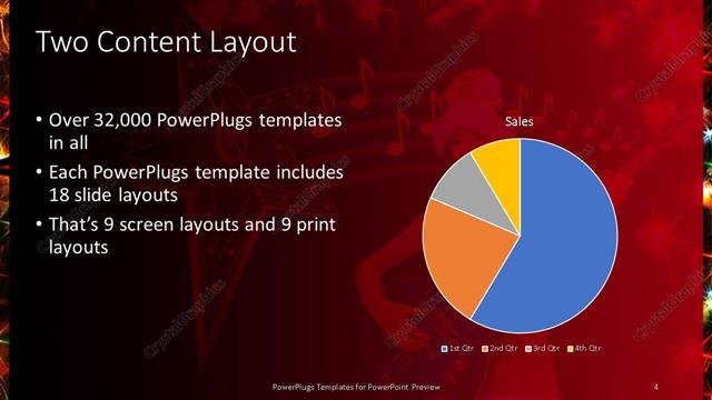 Two Content presentation slide layout