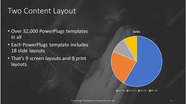 Two Content presentation slide layout
