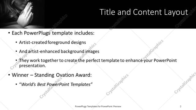 Title and Content presentation slide layout