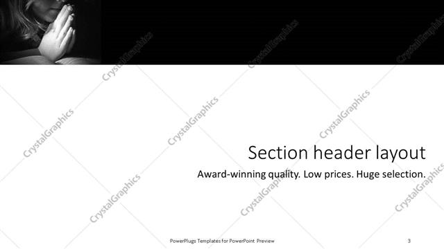Section Header presentation slide layout