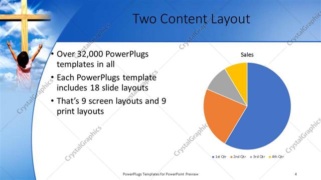 Two Content presentation slide layout