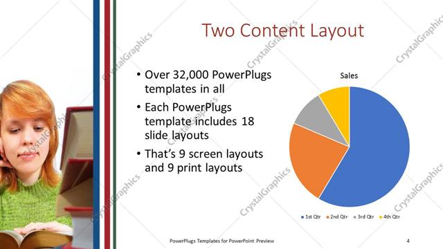 Two Content presentation slide layout