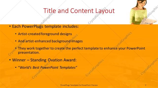 Title and Content presentation slide layout