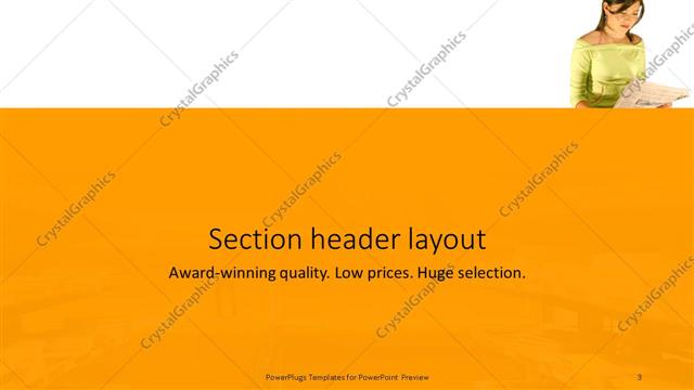 Section Header presentation slide layout
