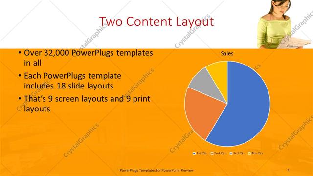 Two Content presentation slide layout