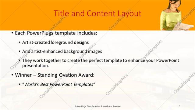 Title and Content presentation slide layout