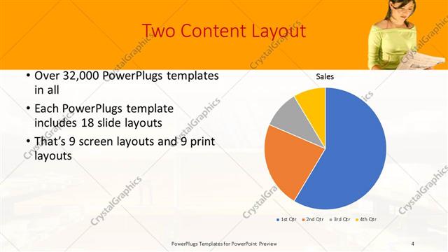 Two Content presentation slide layout