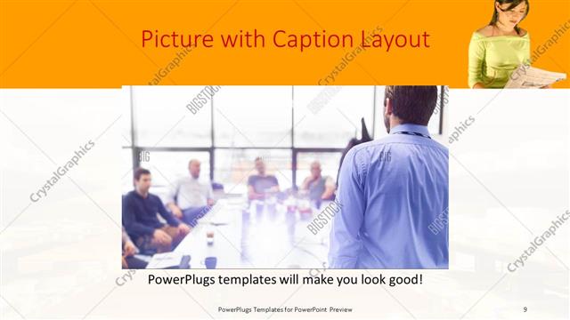 Picture with Caption presentation slide layout