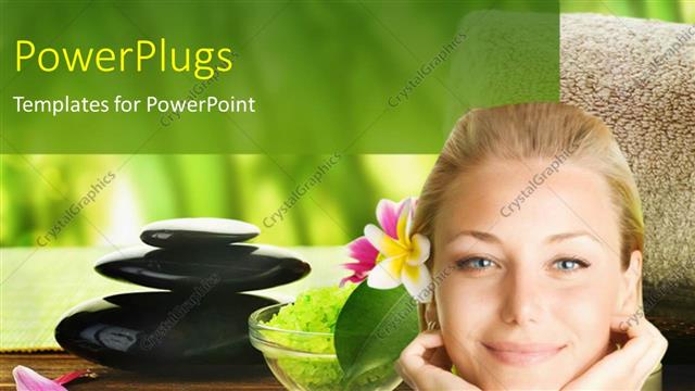  Presentation with treatment - A girl ready for spa with all the materials ready