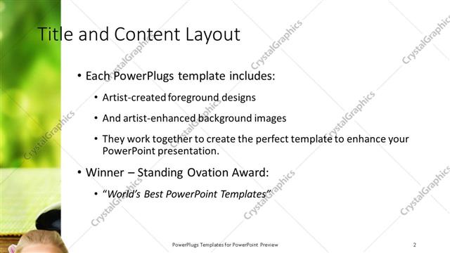 Title and Content presentation slide layout