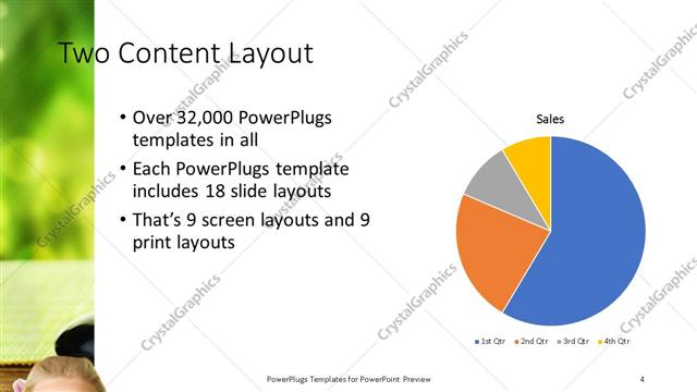 Two Content presentation slide layout