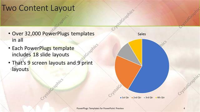 Two Content presentation slide layout