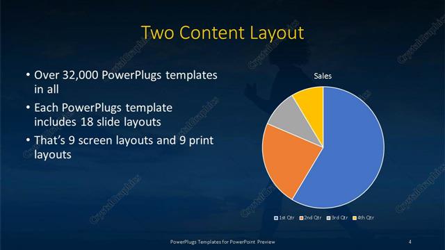 Two Content presentation slide layout