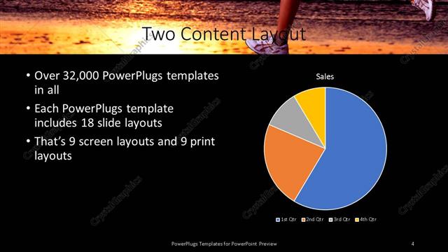Two Content presentation slide layout