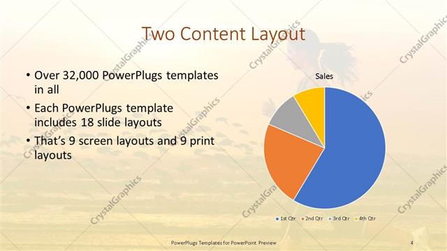Two Content presentation slide layout