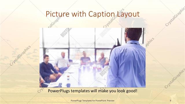Picture with Caption presentation slide layout