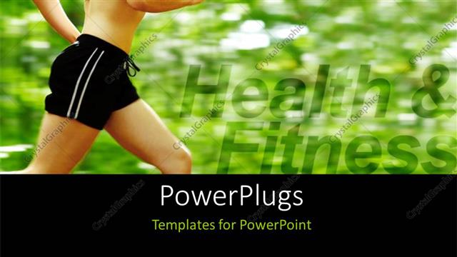  Presentation with forest - A girl running in the forest with greenry in background