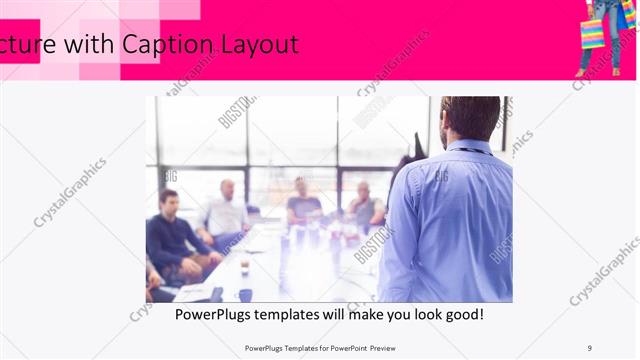 Picture with Caption presentation slide layout