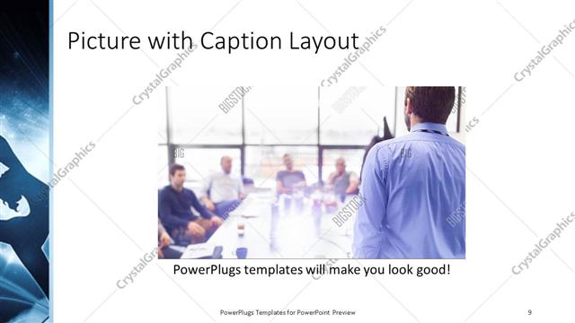 Picture with Caption presentation slide layout