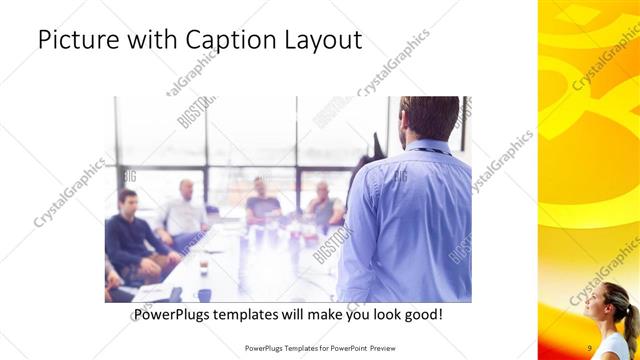 Picture with Caption presentation slide layout