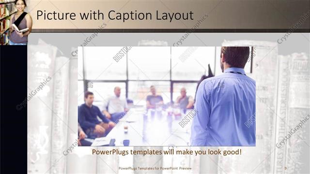 Picture with Caption presentation slide layout