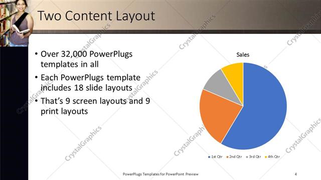 Two Content presentation slide layout