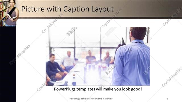 Picture with Caption presentation slide layout