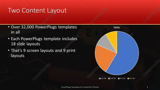 Two Content presentation slide layout