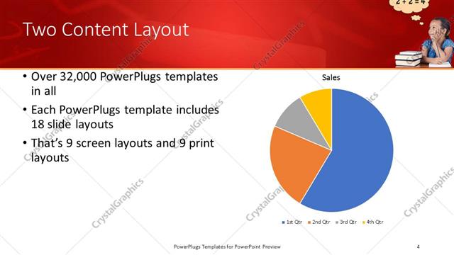 Two Content presentation slide layout