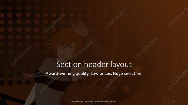 Section Header presentation slide layout