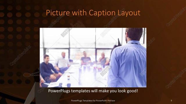 Picture with Caption presentation slide layout