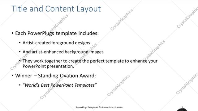 Title and Content presentation slide layout