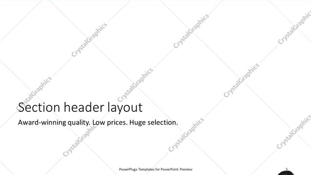 Section Header presentation slide layout