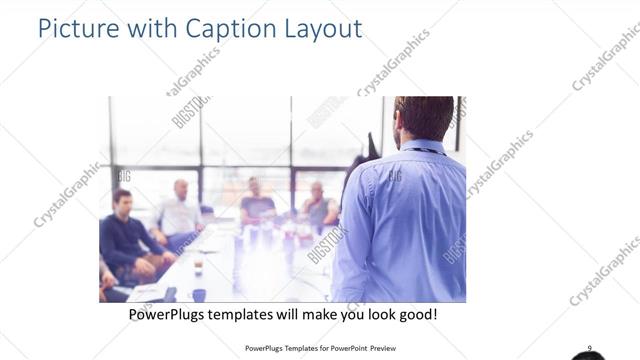 Picture with Caption presentation slide layout