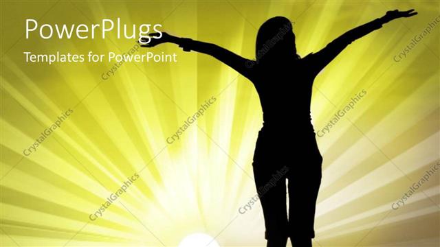  Presentation with sunshine - A girl with sunshine in the background