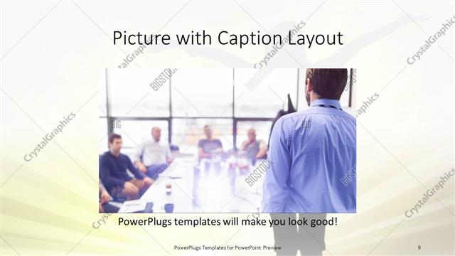 Picture with Caption presentation slide layout