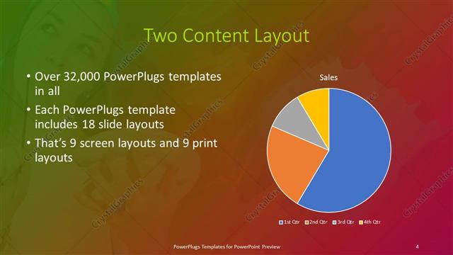 Two Content presentation slide layout