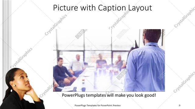 Picture with Caption presentation slide layout