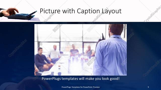 Picture with Caption presentation slide layout