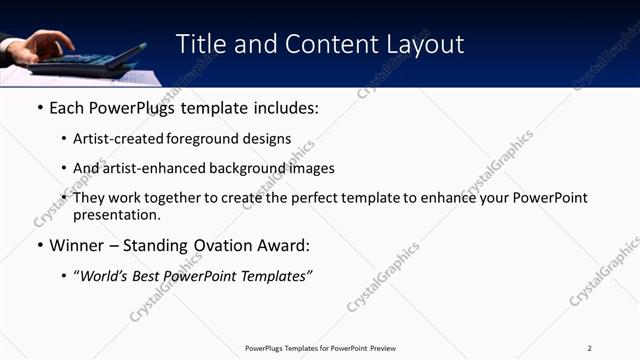 Title and Content presentation slide layout