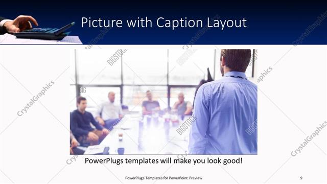 Picture with Caption presentation slide layout