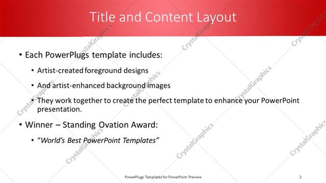 Title and Content presentation slide layout