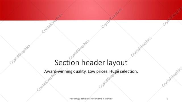 Section Header presentation slide layout