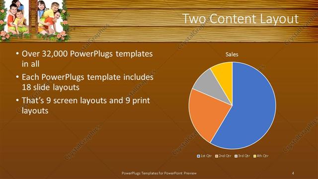 Two Content presentation slide layout