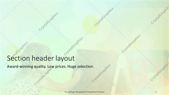Section Header presentation slide layout