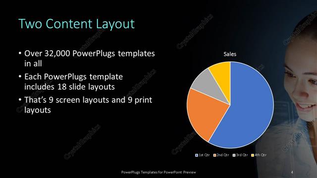 Two Content presentation slide layout