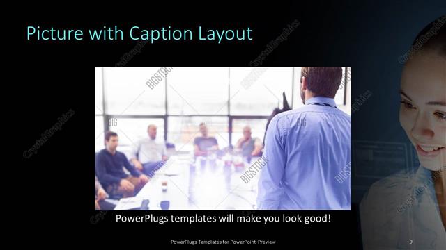 Picture with Caption presentation slide layout