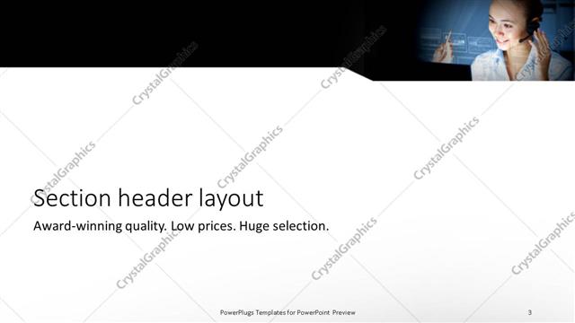 Section Header presentation slide layout