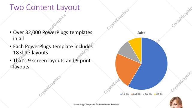 Two Content presentation slide layout